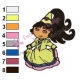Dora The Explorer Princess Embroidery Design